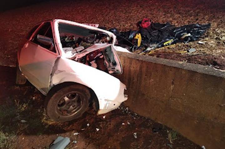 Jovem de 22 anos morre após grave acidente na PR-462 entre Iretama e Roncador