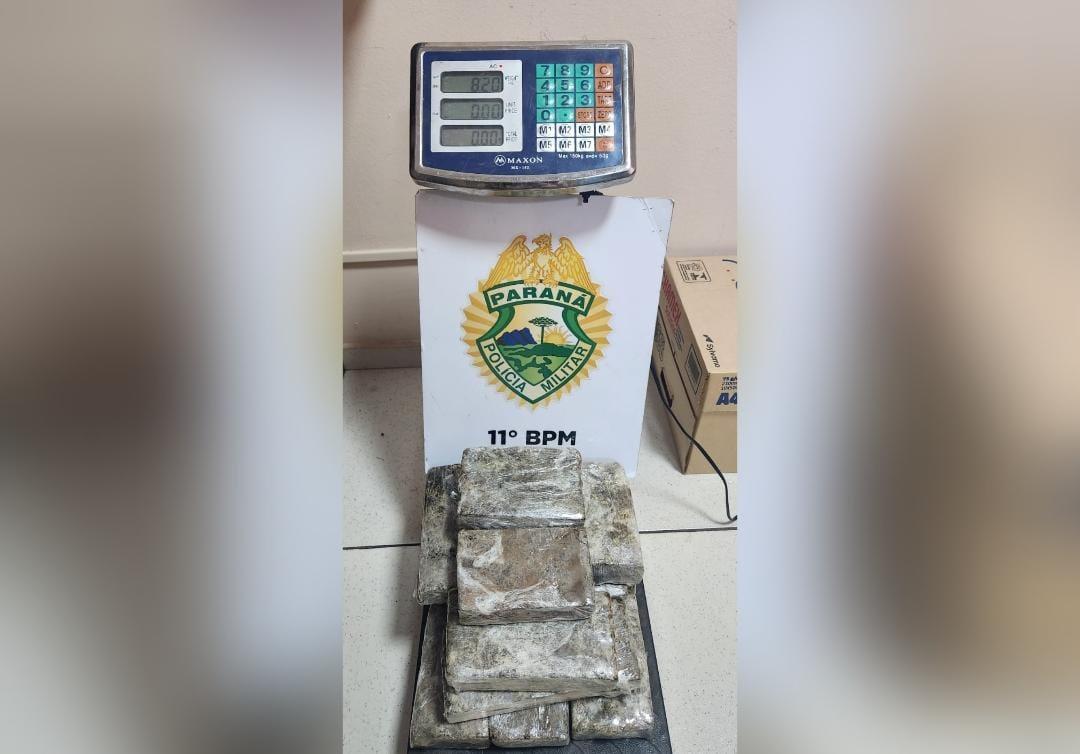 Funcionários de empresa de entulhos encontram 8 kg de maconha em caçamba no Jardim Aeroporto, em Campo Mourão
