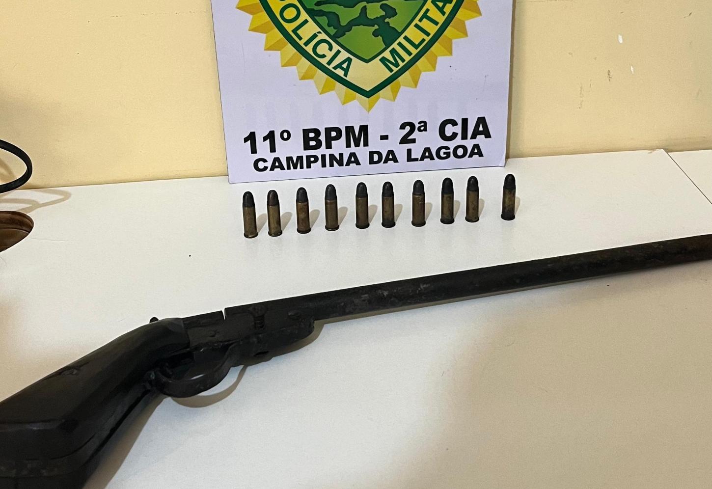 Polícia encontra munições e arma em cabana após denúncia de moradora em Campina da Lagoa