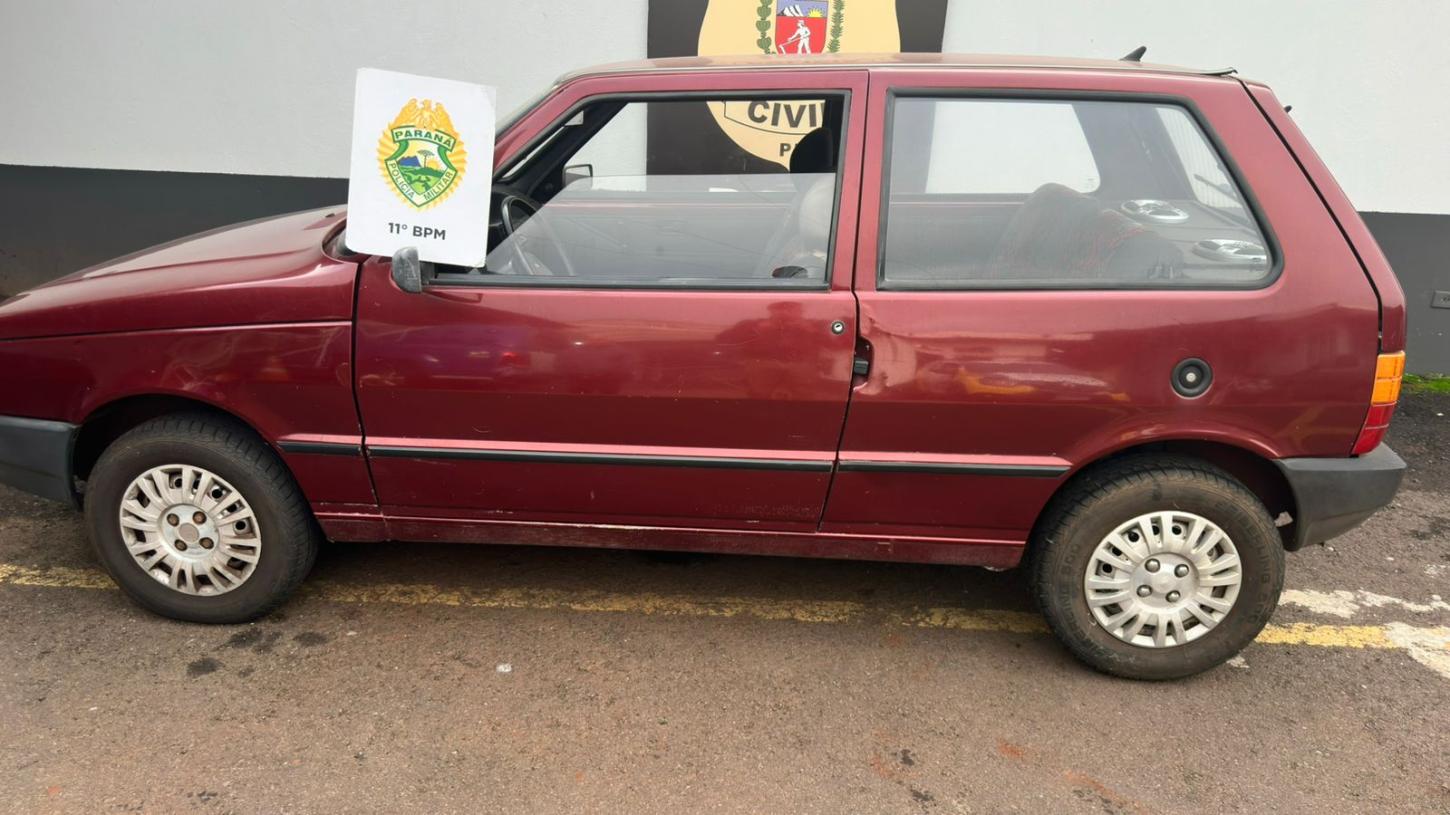 Veículo furtado na Vila Urupês é recuperado pela PM de Campo Mourão poucas horas após o crime