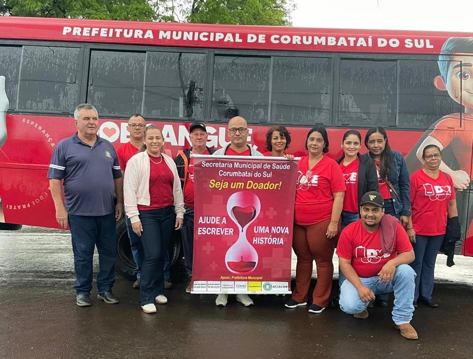 Corumbataí do Sul leva mais um grupo de voluntários para doação de sangue em Campo Mourão
