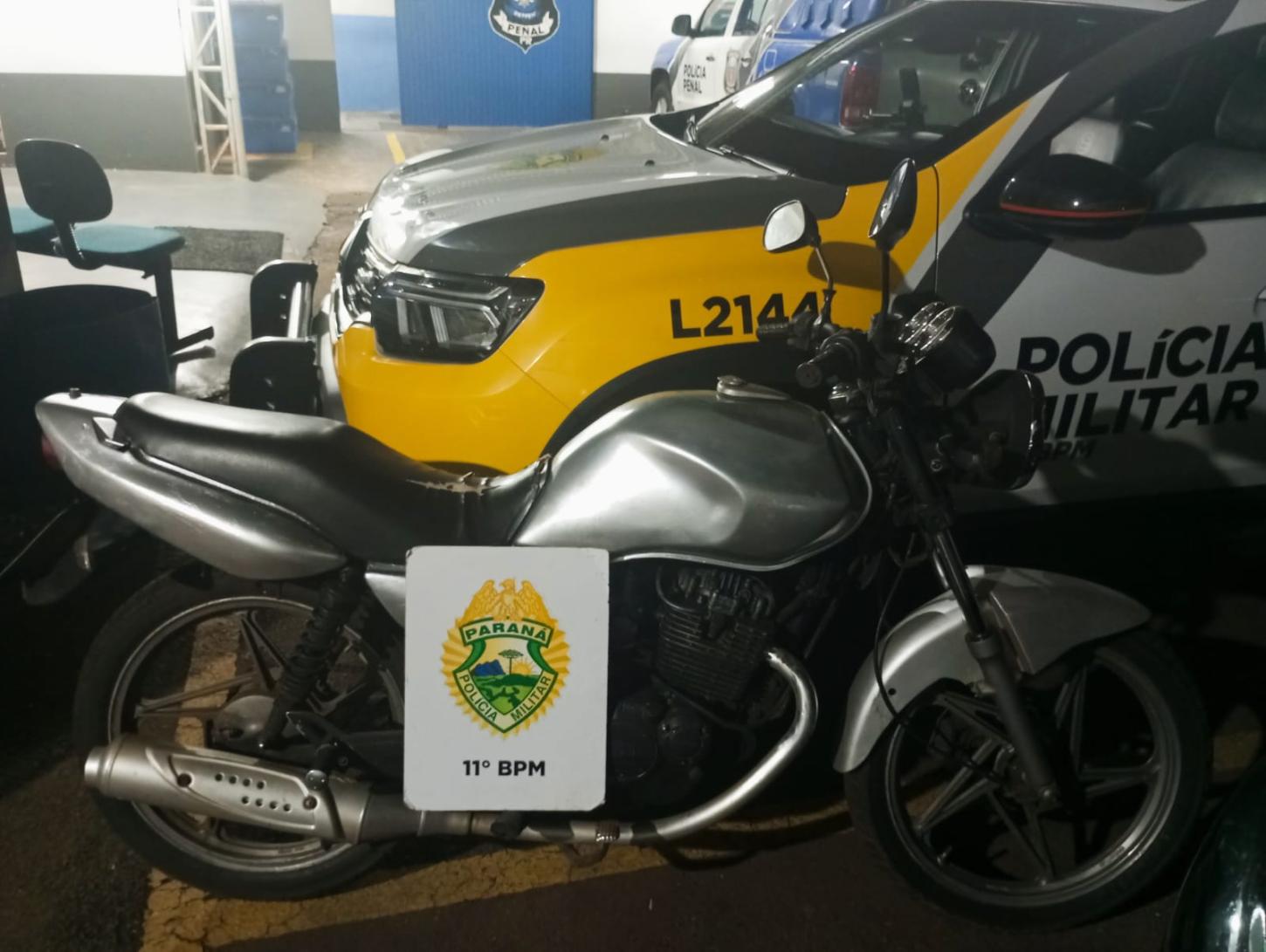 Motocicleta furtada é localizada em residência no Jardim Alvorada, em Campo Mourão