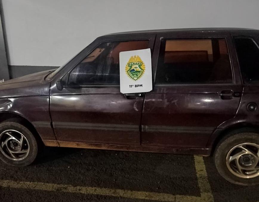 Polícia Militar recupera veículo furtado na zona rural de Campo Mourão