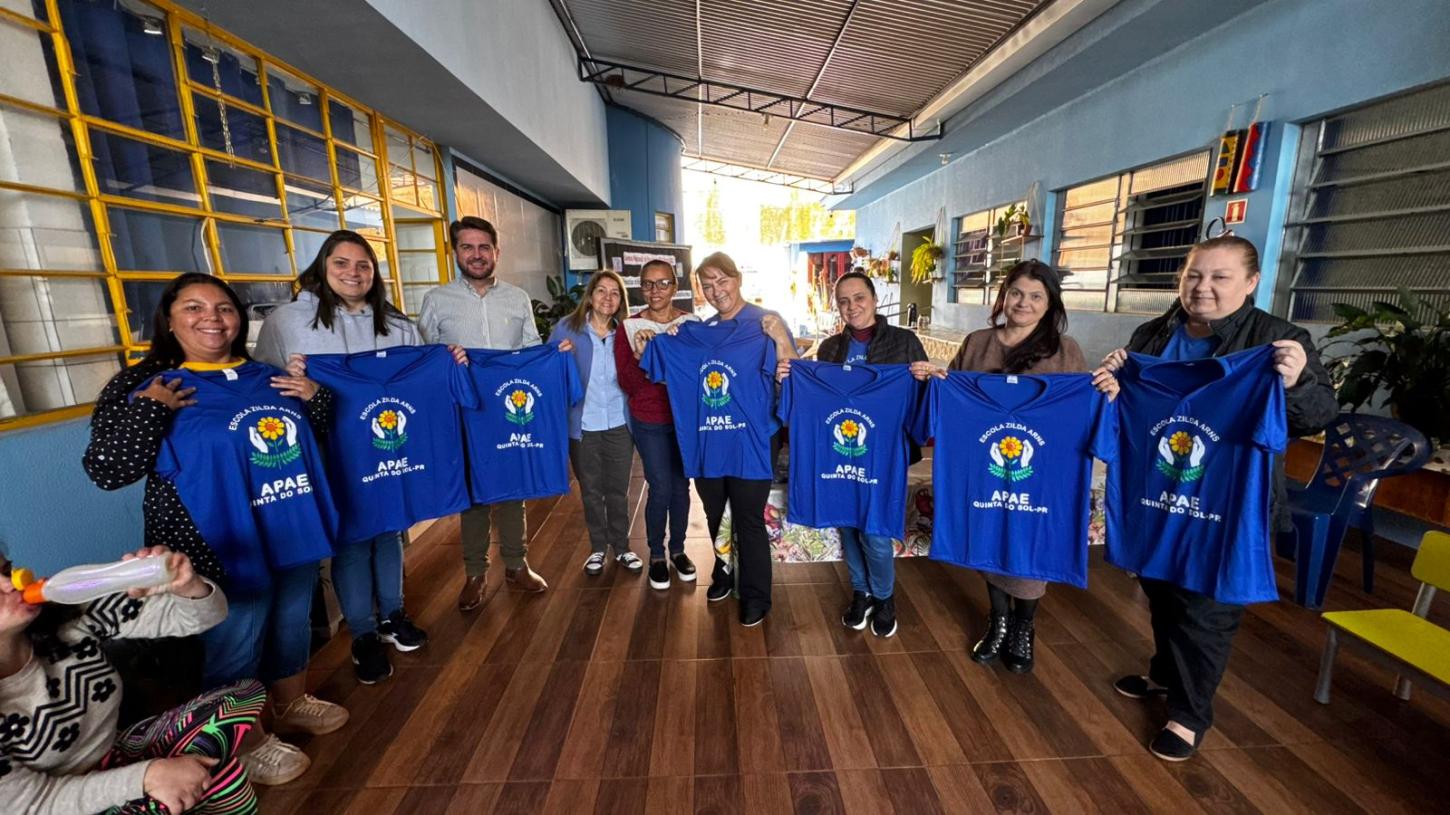 Prefeitura de Quinta do Sol entrega uniformes à APAE e reforça inclusão no ambiente escolar