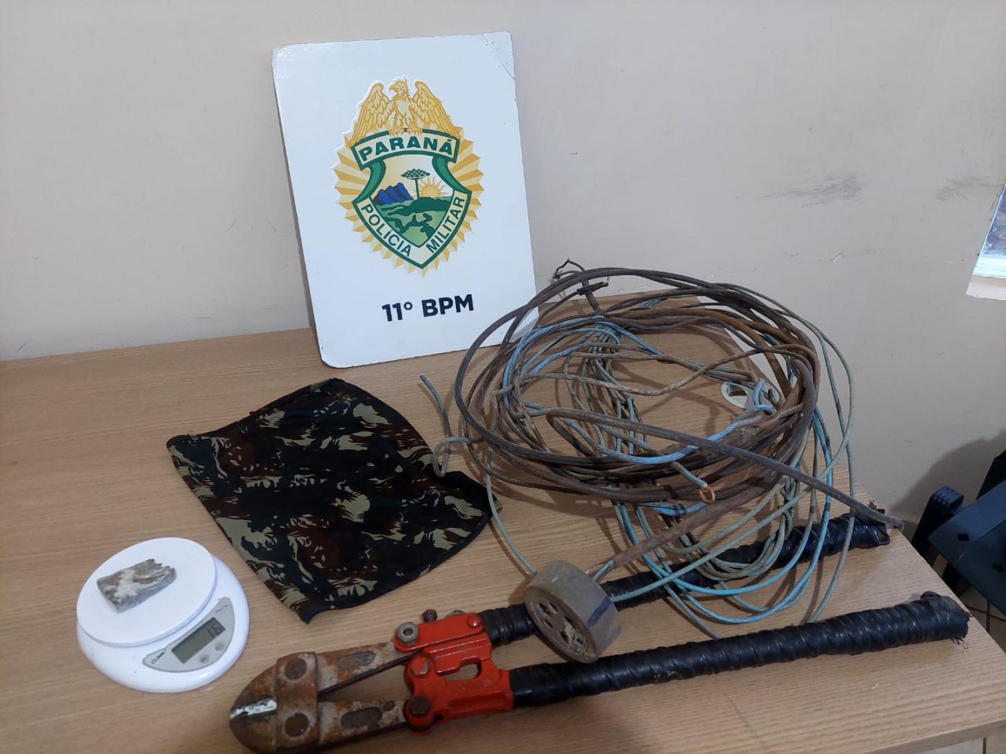 ARARUNA: PM recupera fios furtados e prende suspeitos durante Operação Segurança Rural