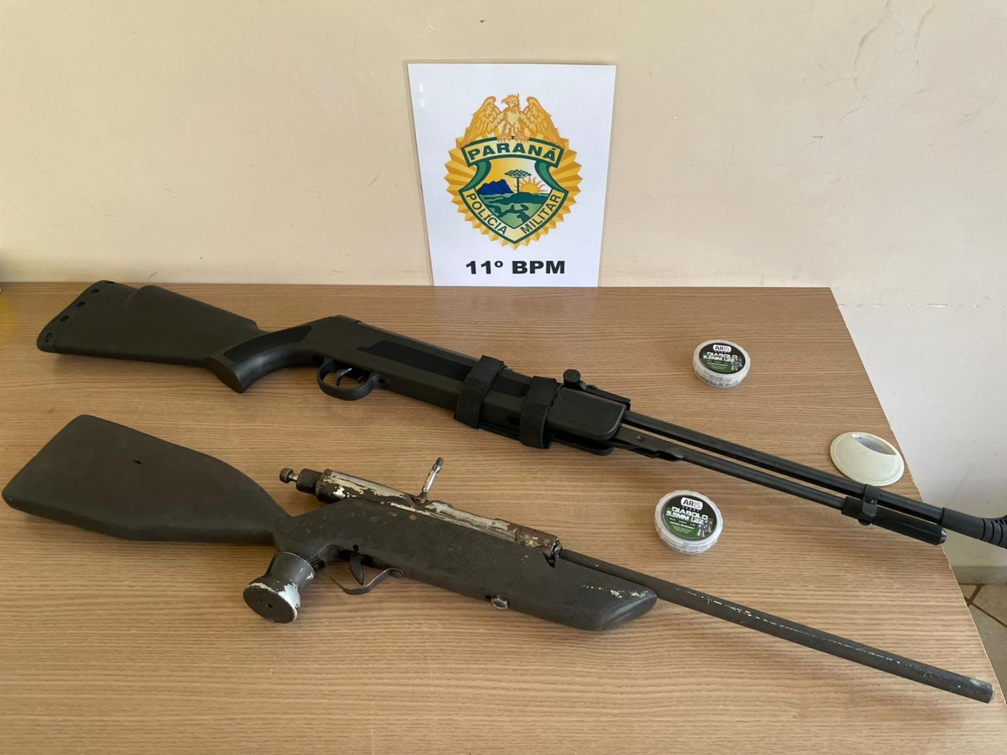 Caso de ameaça familiar termina em apreensão de armas artesanais em Campo Mourão