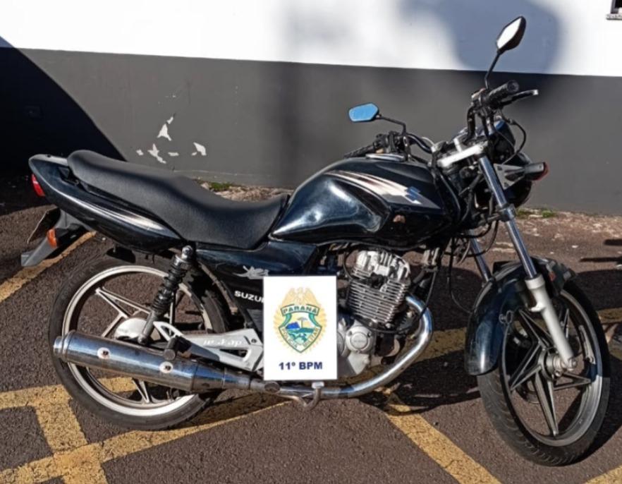 Condutor sem CNH é detido com moto adulterada no Jardim Ana Eliza, em Campo Mourão