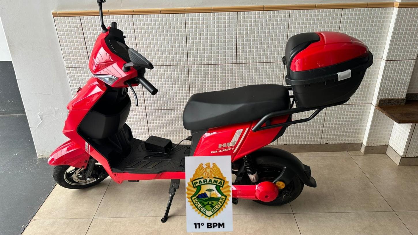 PM recupera bicicleta elétrica furtada e detém suspeito no Jardim Alvorada, em Campo Mourão