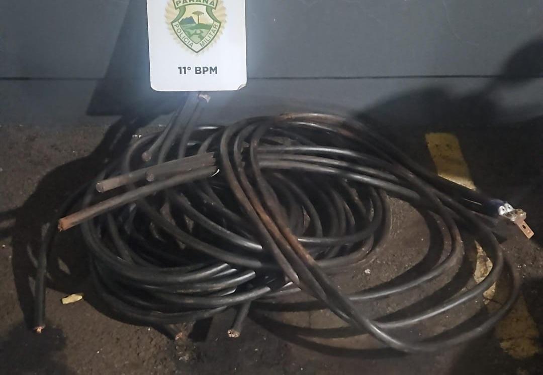 Trio é preso furtando fios de cobre em empresa de telefonia em Campo Mourão