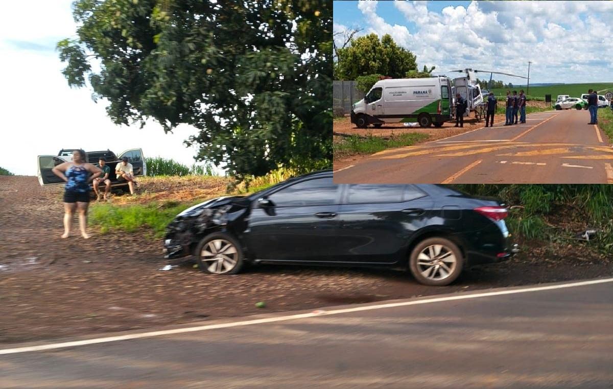 CORUMBATAÍ DO SUL: Jovem motociclista de 23 anos não resistiu e morreu após grave acidente na PR-549, na região dos Borges