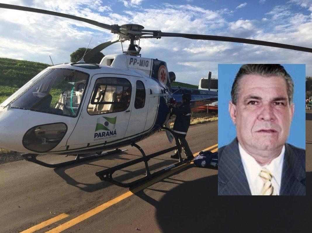 Ex-vereador de Janiópolis, Pedro Sanches Aguera, morre em trágico acidente na BR-272