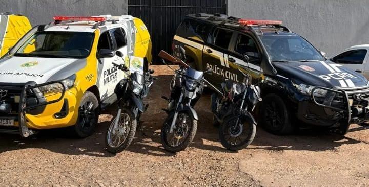RONCADOR: homem foi preso na zona rural com três motos suspeitas e espingarda calibre 36; ação conjunta das Polícias Militar e Civil