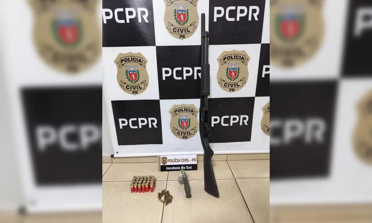 SÃO PEDRO DO IVAÍ: Polícia Civil apreende armas de grosso calibre em operação de violência doméstica