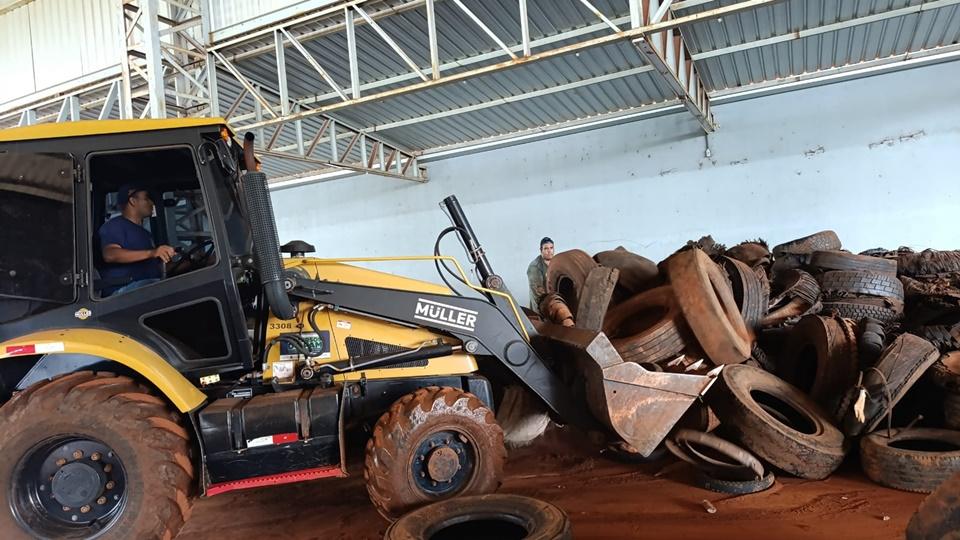 Prefeitura de Engenheiro Beltrão destina 19 toneladas de pneus inservíveis para reciclagem