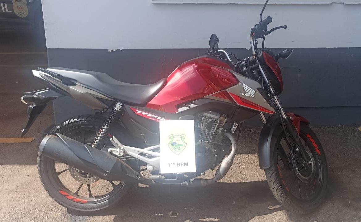 CAMPO MOURÃO: Motocicleta furtada é recuperada no Parque das Acácias
