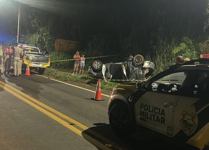Morador de Terra Boa morre em capotamento na PR-082