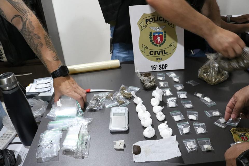 CAMPO MOURÃO: Polícia Civil desmonta ponto de tráfico e prende duas pessoas no Conjunto Fortunato Perdoncini 