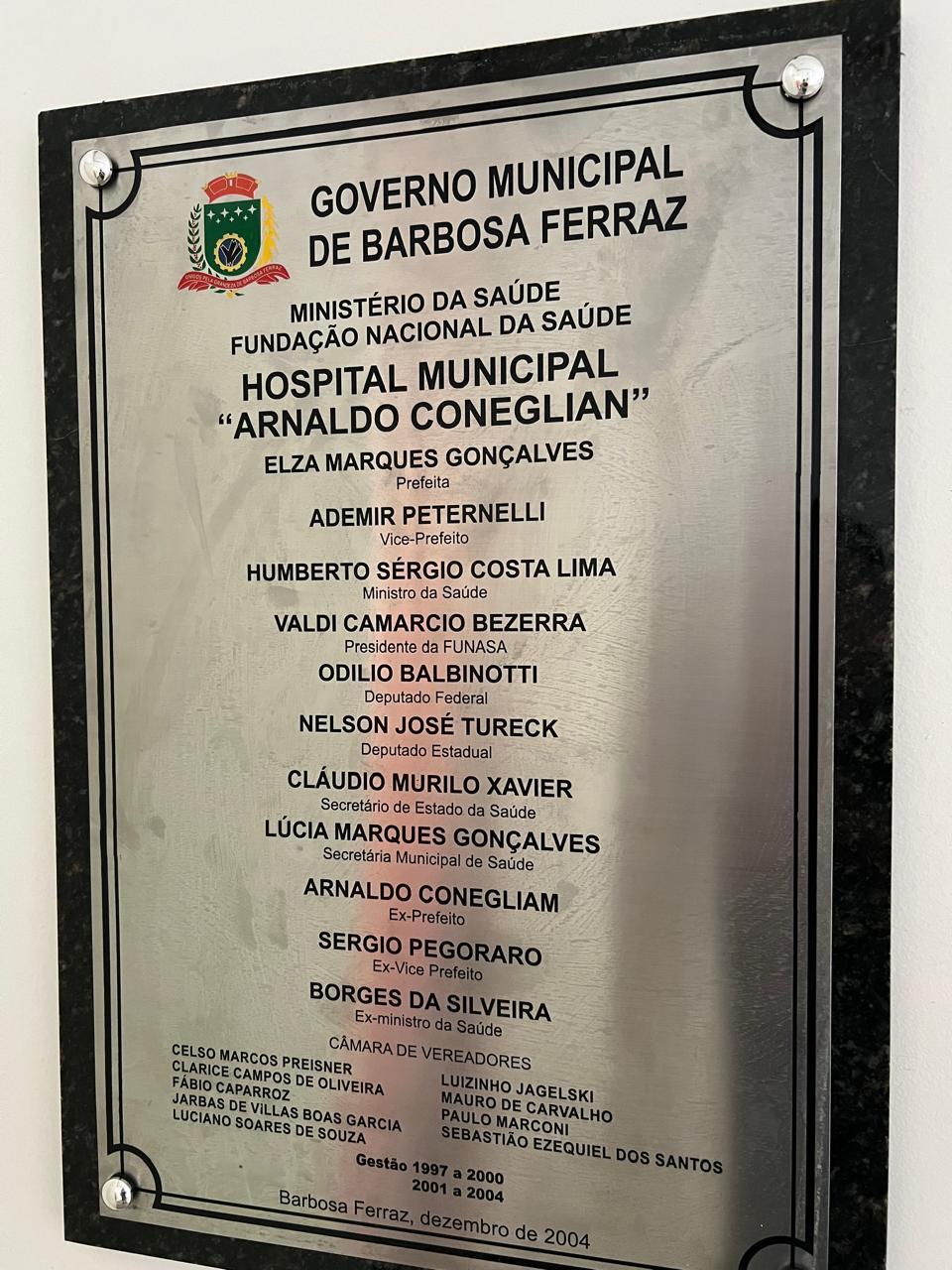 Hospital placa