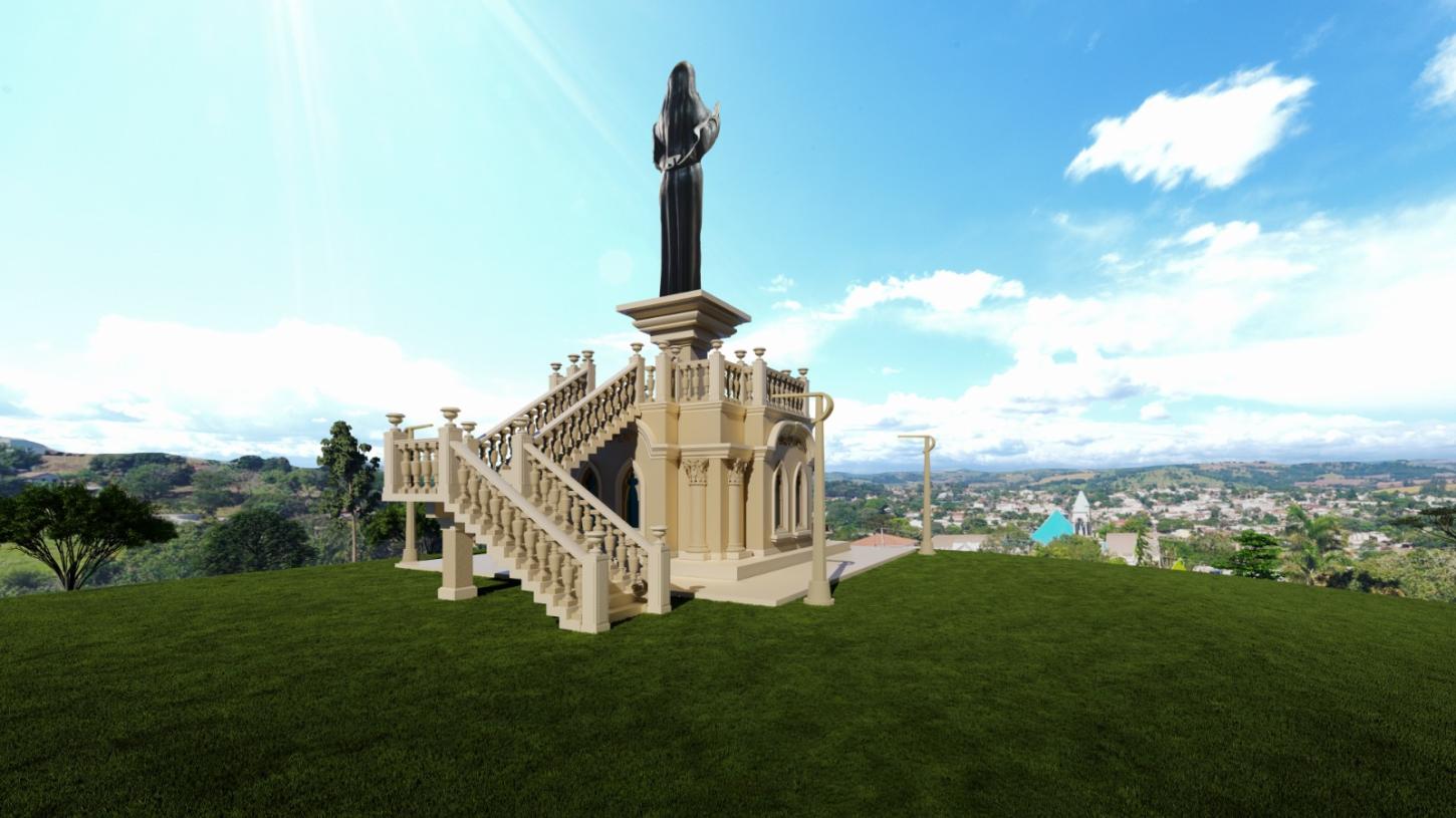BARBOSA FERRAZ: Projeto de monumento de Santa Rita de Cássia é finalizado e obra deve transformar turismo religioso; monumento terá 15 metros de altura