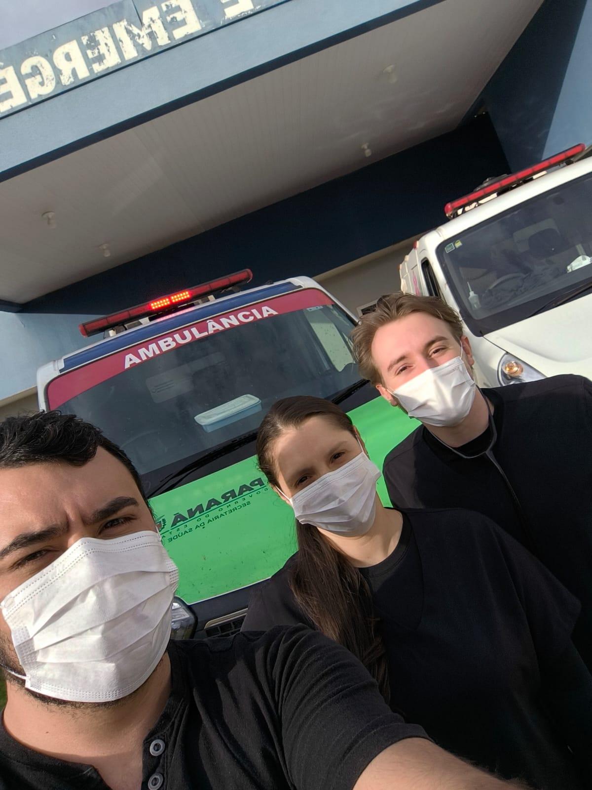 Equipe do município que prestou o primeiro atendimento no local