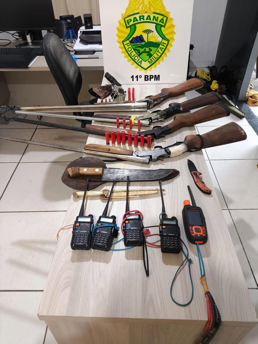 CAMPINA DA LAGOA: Quatro homens são detidos com armas e munições na zona rural