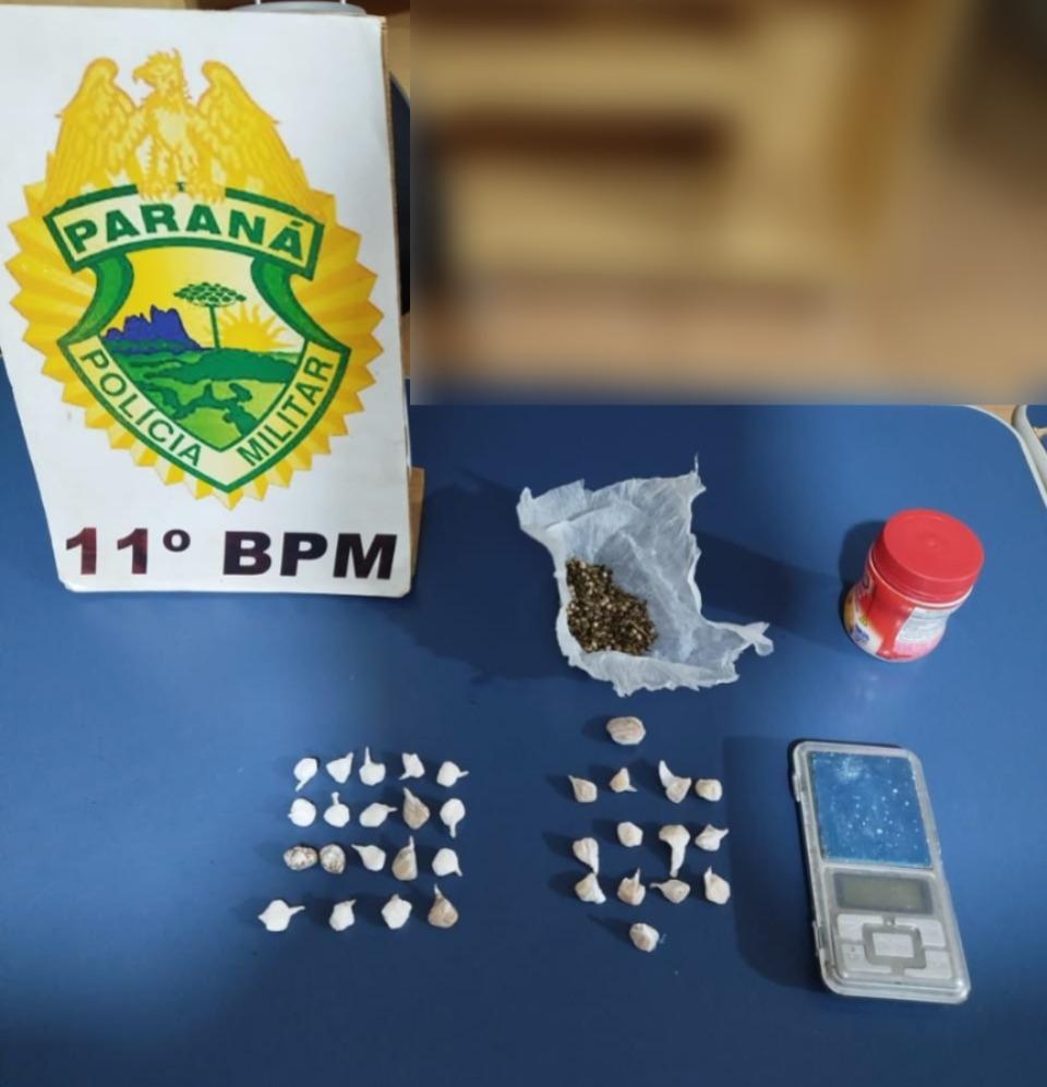 ENGENHEIRO BELTRÃO: Mulher é detida com cocaína e crack trazidos de Maringá