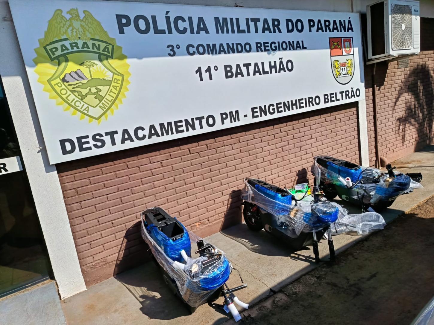 ENGENHEIRO BELTRÃO: PM apreende drogas e motos elétricas irregulares em Ivailândia
