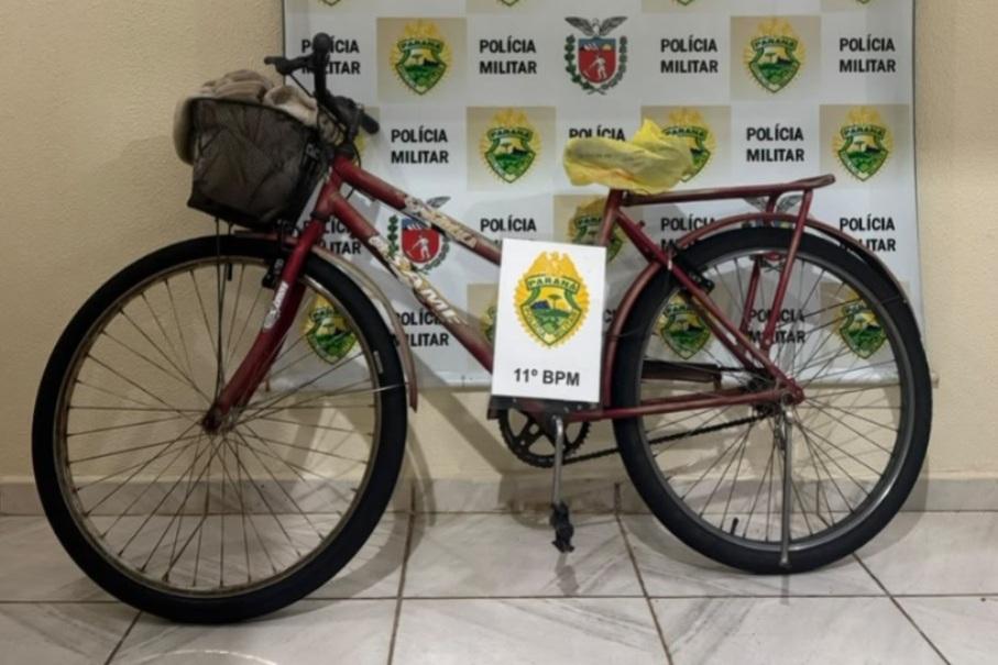 ARARUNA: Homem é preso na PR-558 com bicicleta furtada no centro