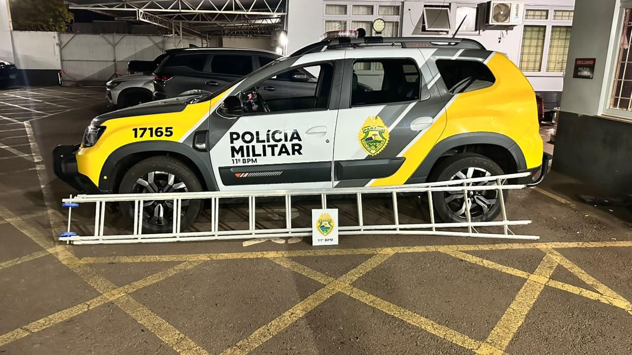 CAMPO MOURÃO: Homem é preso após furto de escada de alumínio no centro