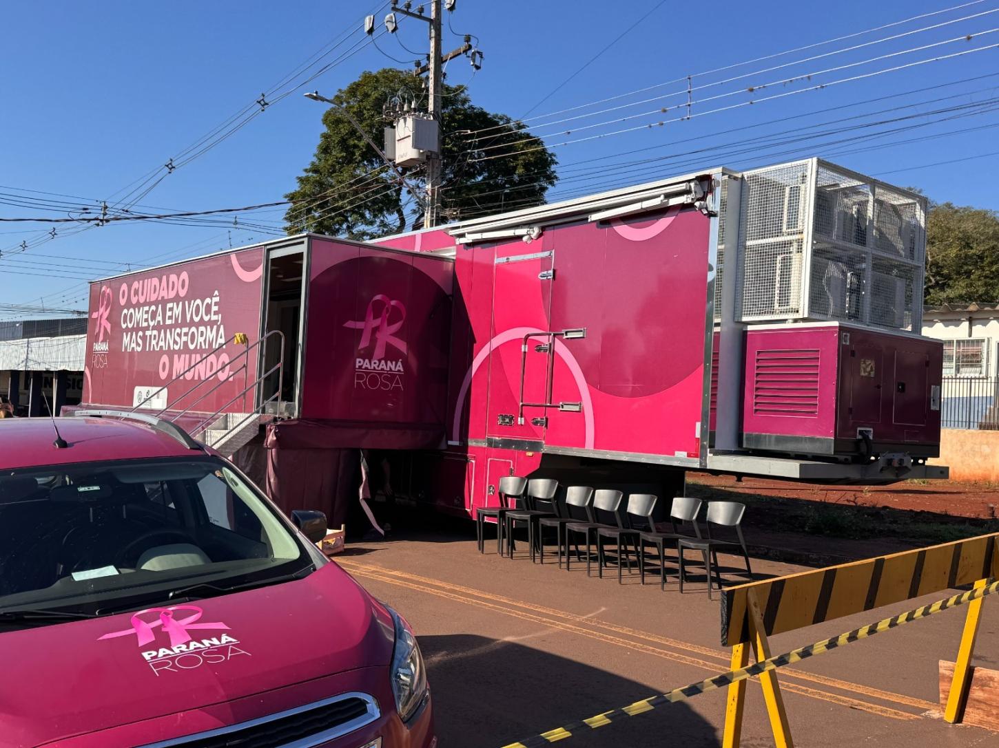 ENGENHEIRO BELTRÃO: Carreta Rosa em Quinta do Sol também vai atender mulheres do município de Engenheiro Beltrão