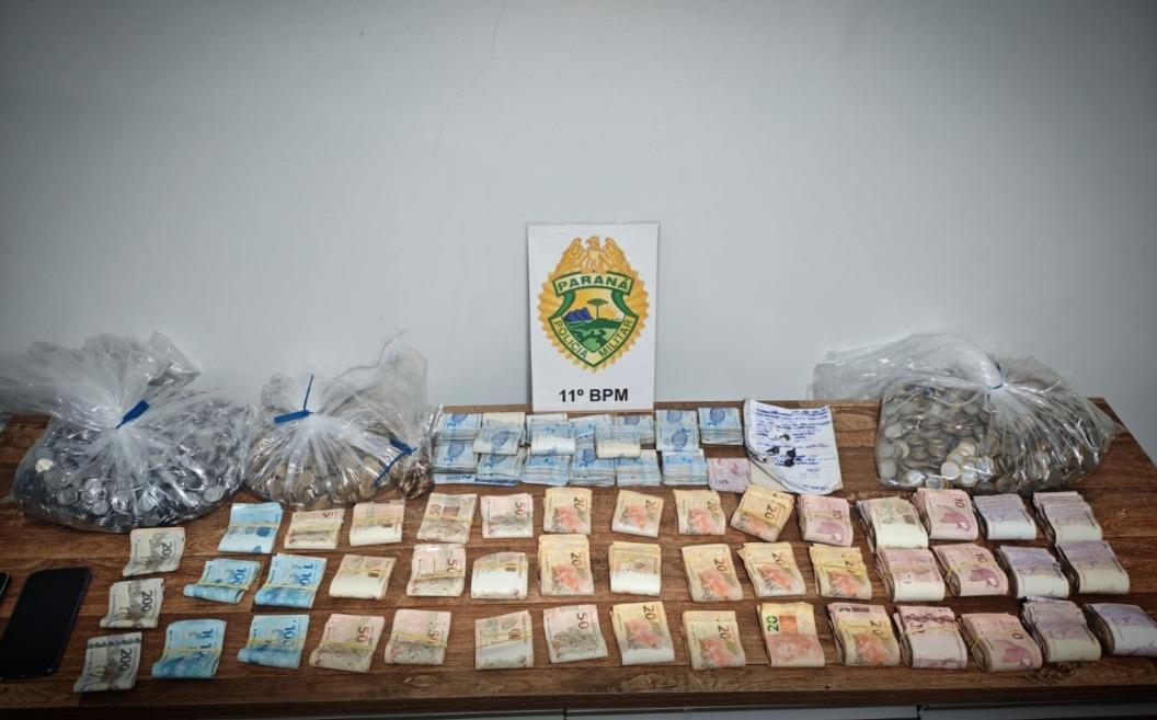 ENGENHEIRO BELTRÃO: Homem é preso em Ivailândia com drogas e mais de R$ 48 mil em dinheiro