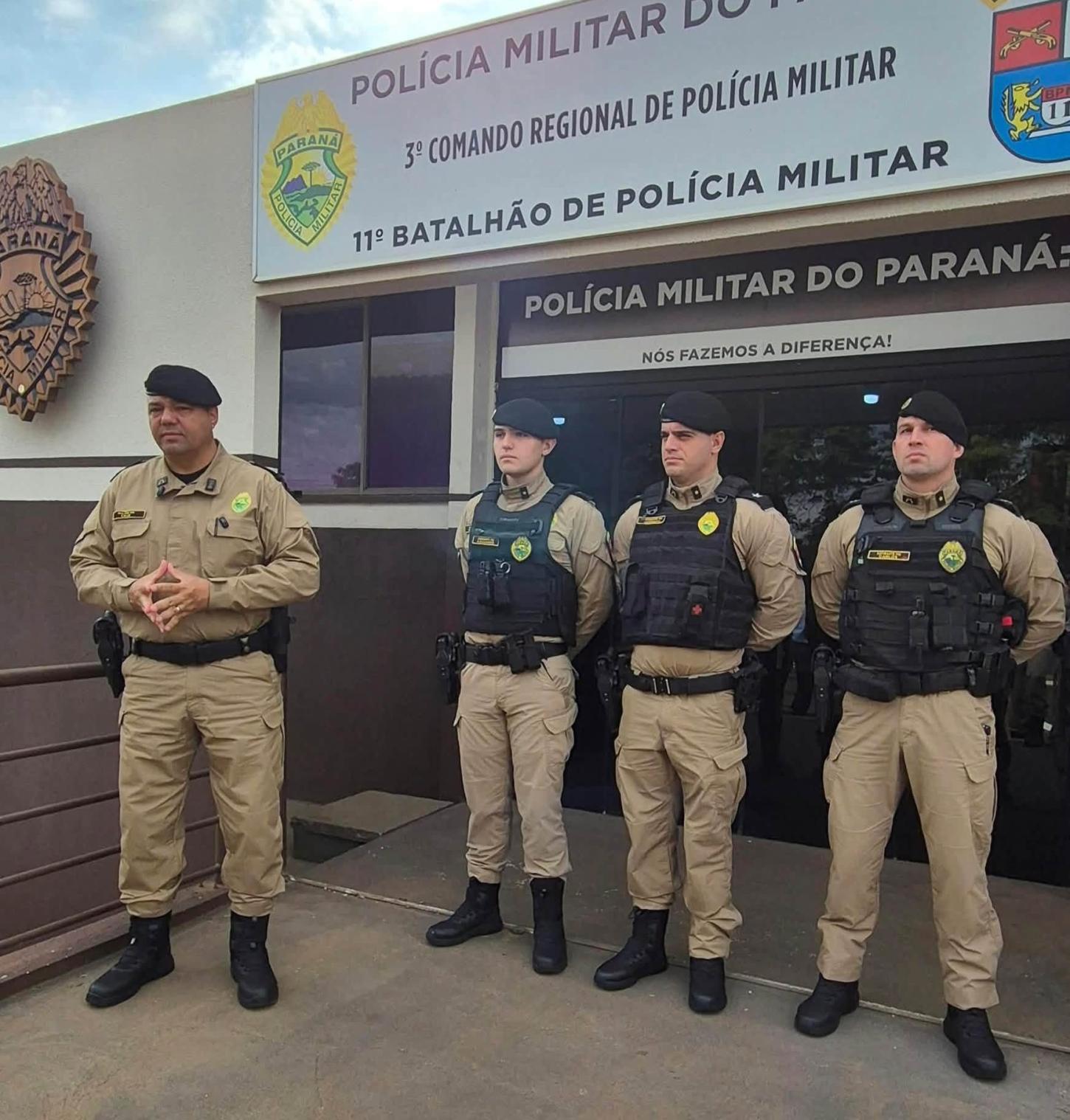 CAMPO MOURÃO: 11º BPM recebe três novos aspirantes a oficial para reforçar atuação da Polícia Militar na região