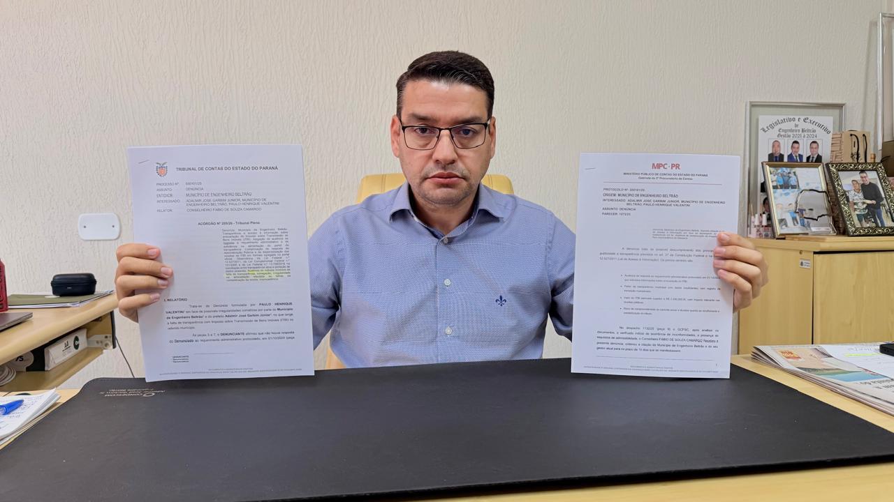 ENGENHEIRO BELTRÃO: TCE-PR concluiu que não houve irregularidade no caso do ITBI da Fazenda Chapadão; denúncia falsa contra Garbim