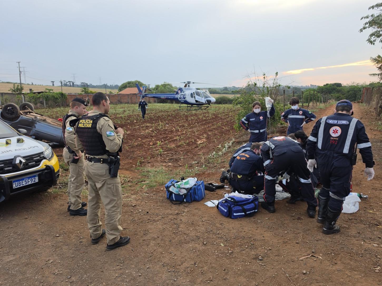TRAGÉDIA NA REGIÃO: menina de 7 anos morre após carro capotar em estrada rural