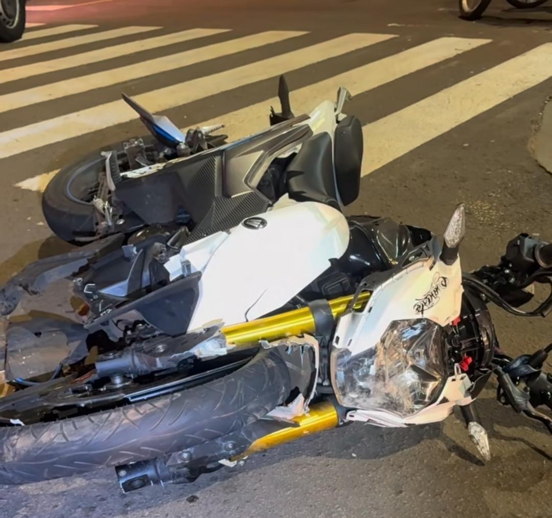 CAMPO MOURÃO: motoboy de 19 anos fica em estado grave após colisão com carro no centro