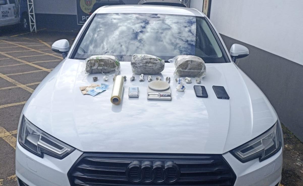 CAMPO MOURÃO: ROCAM apreende mais de 3 quilos de maconha e cocaína no Jardim Bandeirantes