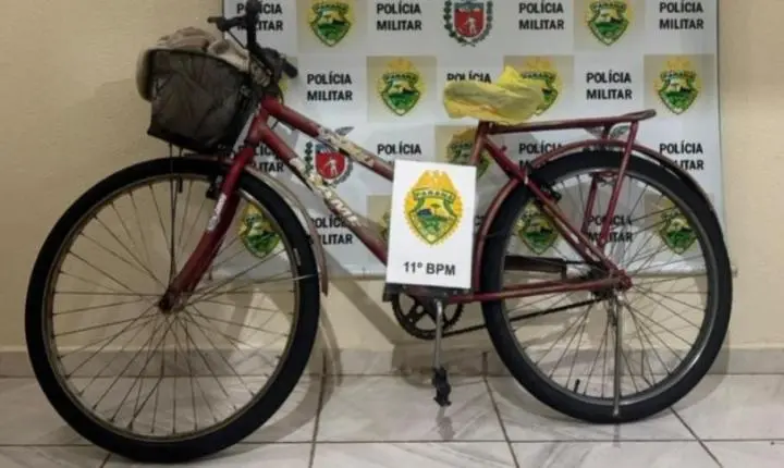 ARARUNA: Homem é preso na PR-558 com bicicleta furtada no centro