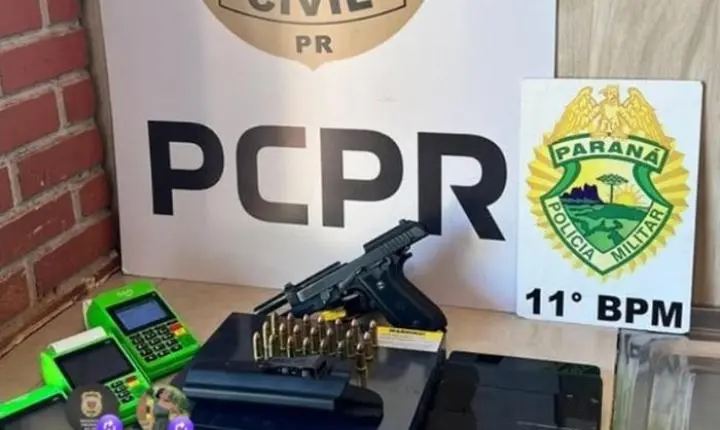 BARBOSA FERRAZ: Polícia Civil e PM prendem mulher por posse ilegal de arma de fogo de uso restrito