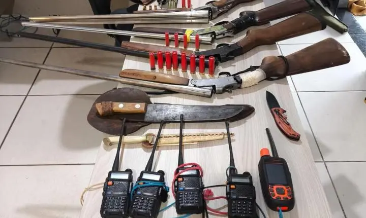 CAMPINA DA LAGOA: Quatro homens são detidos com armas e munições na zona rural