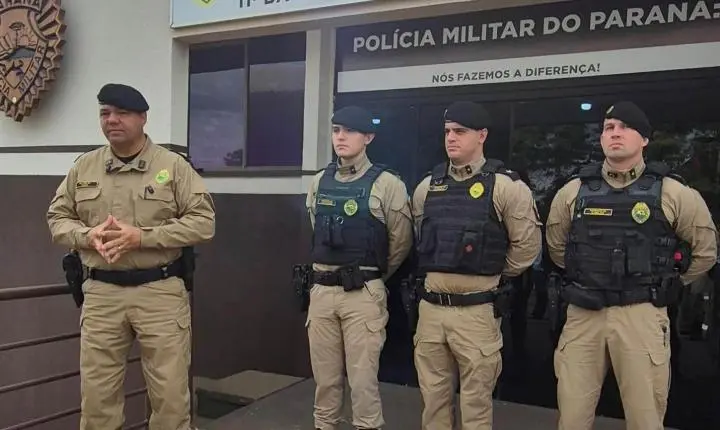 CAMPO MOURÃO: 11º BPM recebe três novos aspirantes a oficial para reforçar atuação da Polícia Militar na região