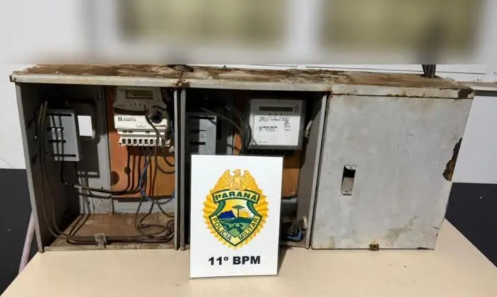 CAMPO MOURÃO: Casal é preso após furto de padrão de energia no centro