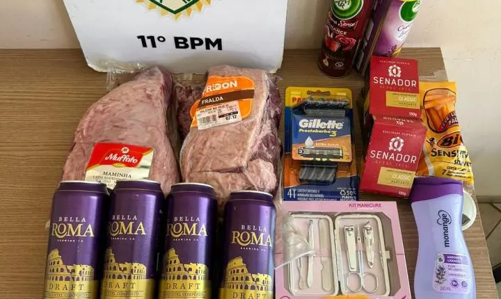 CAMPO MOURÃO: Homem é detido após furtar produtos de mercado