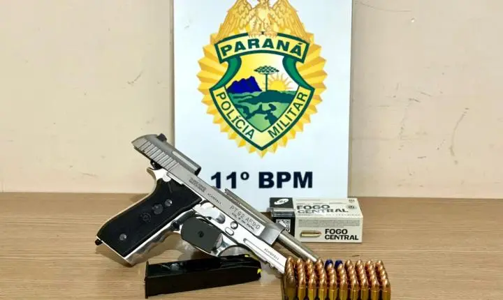 CAMPO MOURÃO: homem é preso após ameaçar vítima com pistola no Tropical II