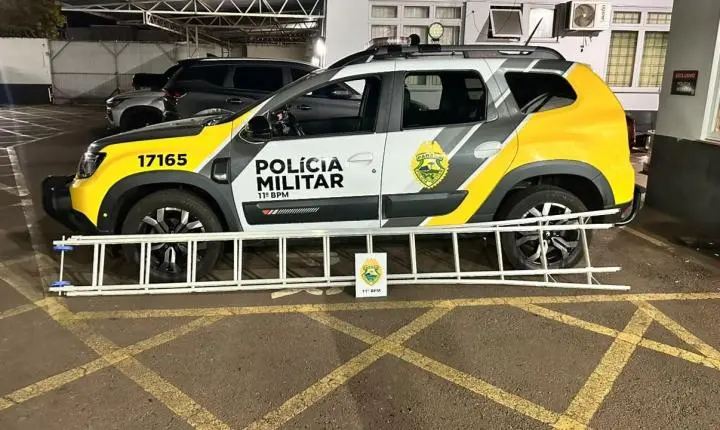 CAMPO MOURÃO: Homem é preso após furto de escada de alumínio no centro