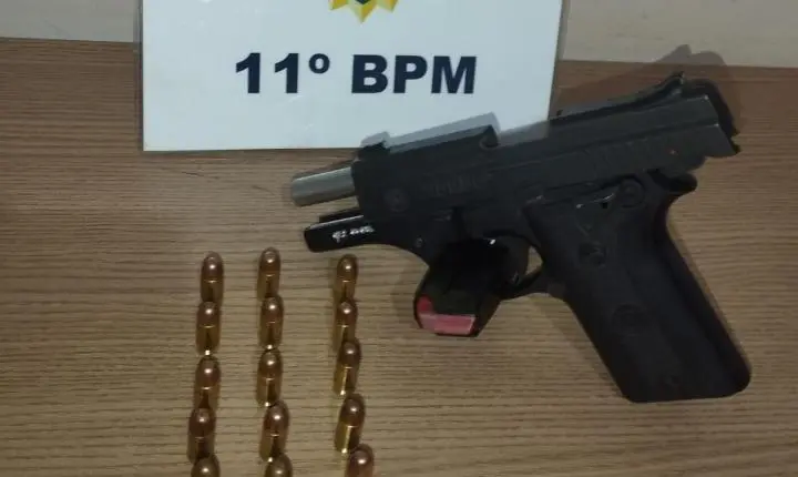CAMPO MOURÃO: homem é preso com pistola de numeração suprimida no Jardim Lar Paraná