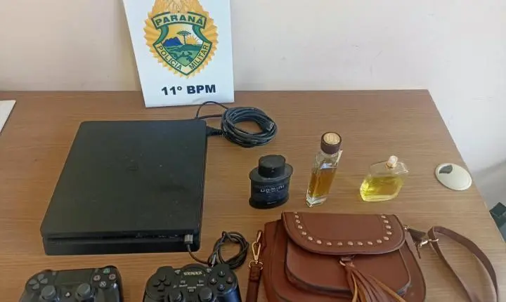 CAMPO MOURÃO: mulher é presa após ser flagrada com objetos furtados de residência no Montes Claros