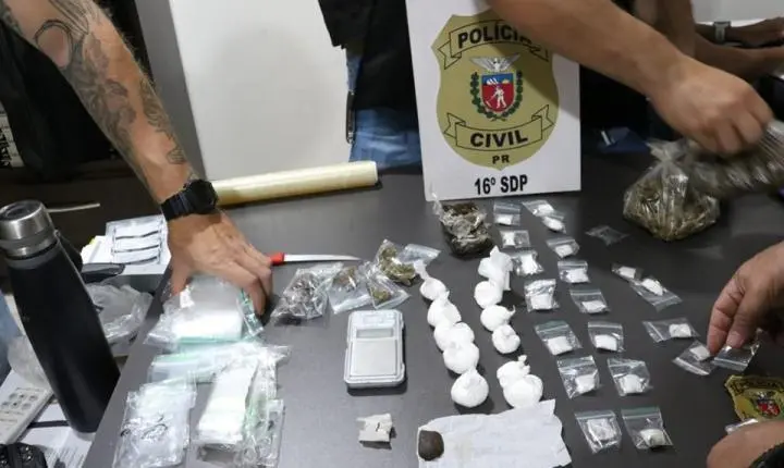 CAMPO MOURÃO: Polícia Civil desmonta ponto de tráfico e prende duas pessoas no Conjunto Fortunato Perdoncini 