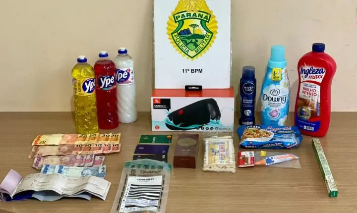 CAMPO MOURÃO: Suspeito de diversos furtos é detido pela Polícia Militar na Vila Corinthians