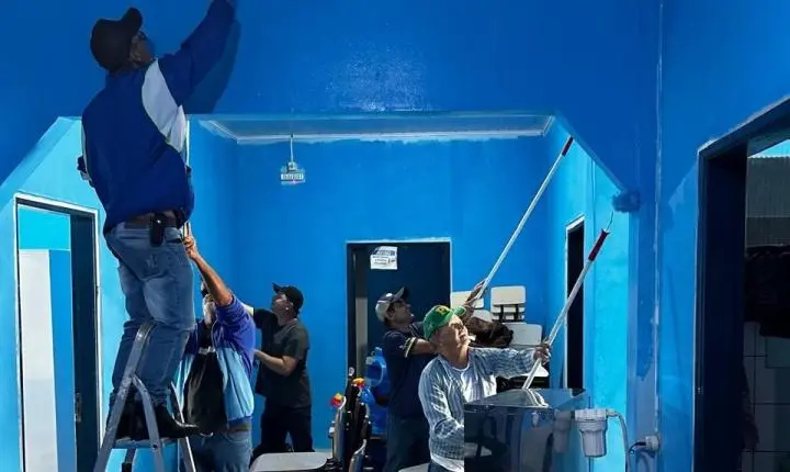 CORUMBATAÍ DO SUL: Motoristas da rede municipal fazem serviço voluntário para revitalizar espaços da educação