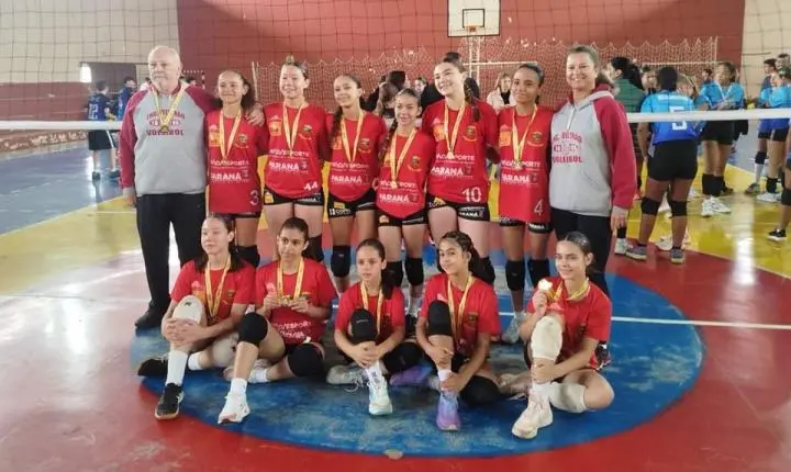 ENGENHEIRO BELTRÃO: Arthur Ramos conquista ouro e prata no voleibol dos Jogos Escolares do Paraná